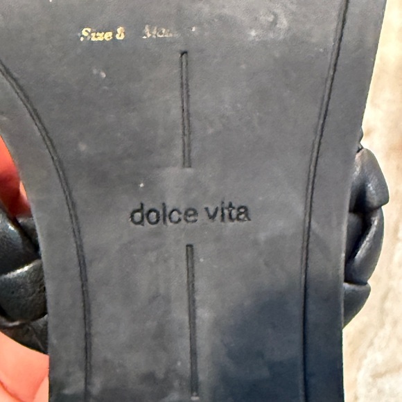 Women’s DOLCE VITA Indy black braided slide sandals- Size 8 - Picture 4 of 4